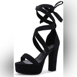 IDIFU Tie Up Chunky Platform Sandals